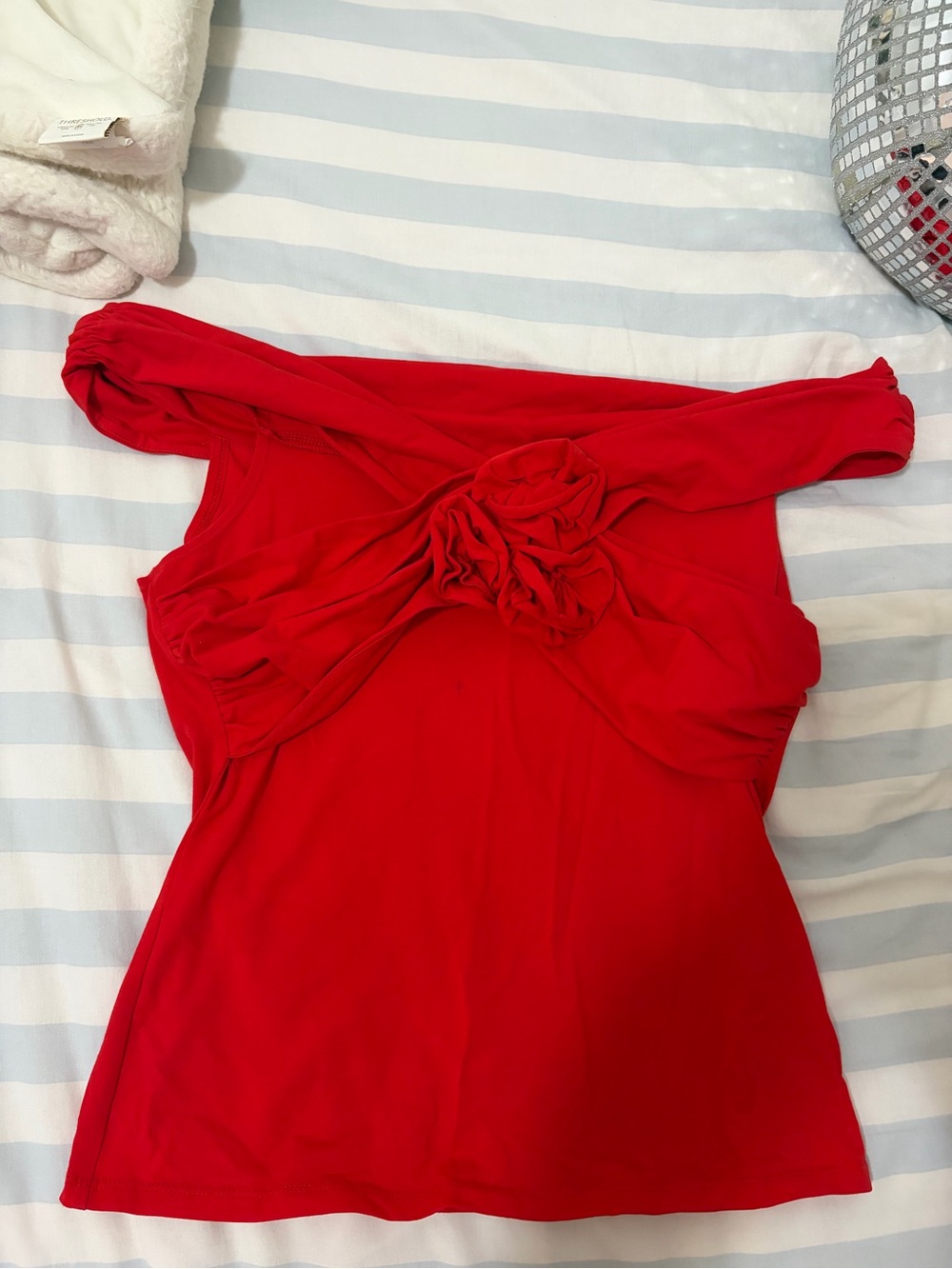 Red Off-Shoulder Top